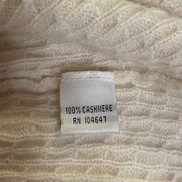 Ballantyne Ivory Pure Cashmere Cable Knit Sweater M - Picture 6 of 6